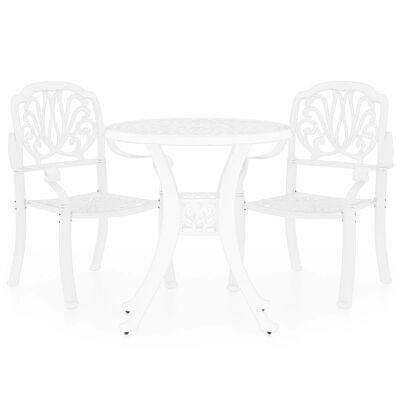 Ensemble bistro 3 pièces en aluminium galvanisé avec 4