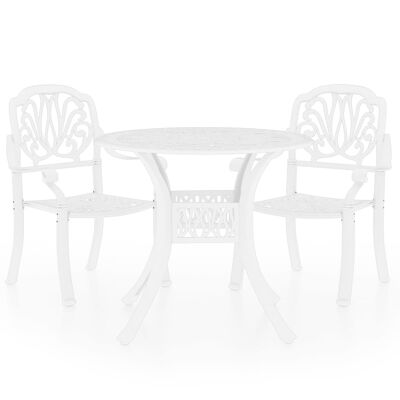 Ensemble bistro 3 pièces en aluminium galvanisé avec 5