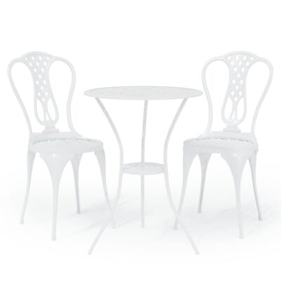 Ensemble bistro 3 pièces en aluminium galvanisé avec 10