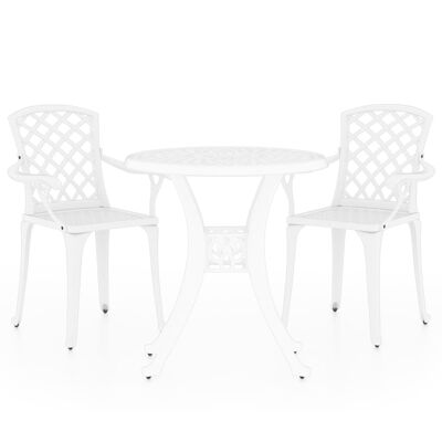 3-piece bistro set made of galvanized aluminum with 7