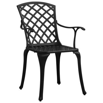 Ensemble bistro 3 pièces en aluminium galvanisé noir 7