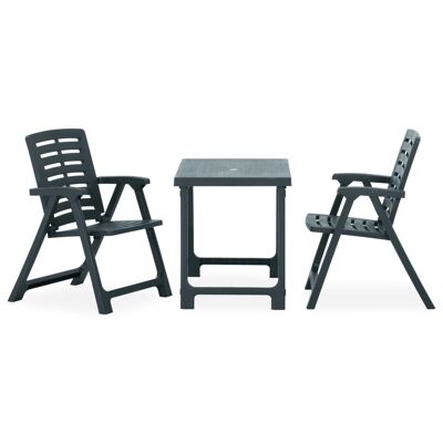 3-piece bistro set foldable plastic large 1