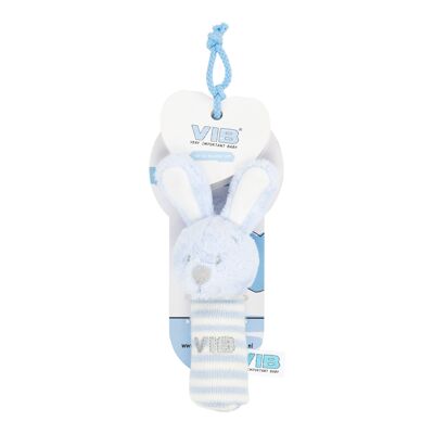 Plush Squeaker Very Important Rabbit Blue