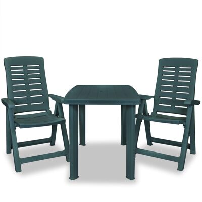 3-piece bistro set, plastic green