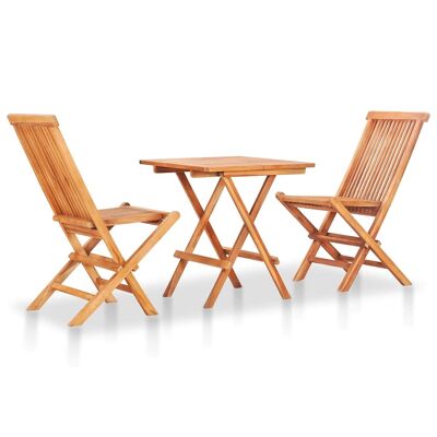 3-piece bistro set with cream-colored cushions