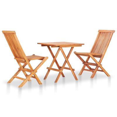3-piece bistro set with bladpatroon kussens massi