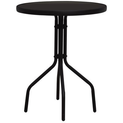 3-piece bistro set PVC rattan black