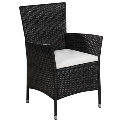 3-piece bistro set poly rattan black 2