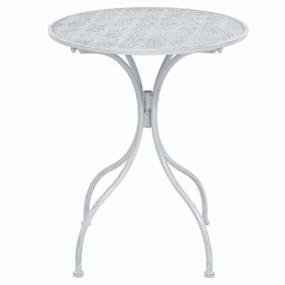 3-piece bistro set staal grijswit