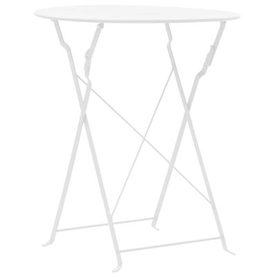 3-piece bistro set staal wit 2