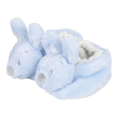 Pluche Kaninchen-Schuhe mit Kaninchenkopf Blau