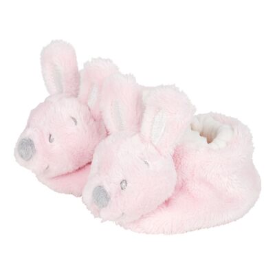 Pluche Kaninchen-Schuhe mit Kaninchenkopf Pink