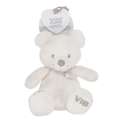 Peluche Ours Blanc Assis 35cm BLANC