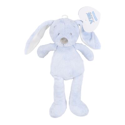 Peluche Lapin avec Haricots 35cm 'Lapin Très Important' Bleu
