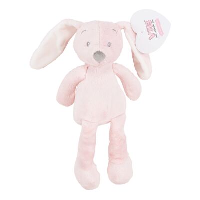 Peluche Lapin avec Haricots 35cm 'Lapin Très Important' Rosa