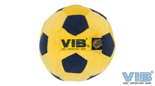 Plush Football with rattle 'EKEB-VIB' Yellow-Navy