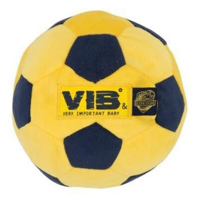 Plush Football with rattle 'EKEB-VIB' Yellow-Navy