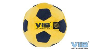 Peluche Ballon de Foot avec Hochet 'EKEB-VIB' Jaune-Marine