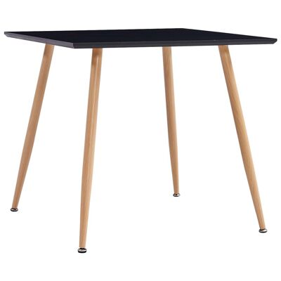 Juego de comedor de 3 piezas, tela negra 2