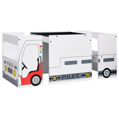 Set tavolo e sgabello per bambini da 3 pezzi, modello "macchina politica"