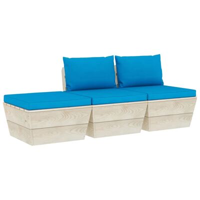 Set da salotto in 3 pezzi con kussens pallet vurenhout 4