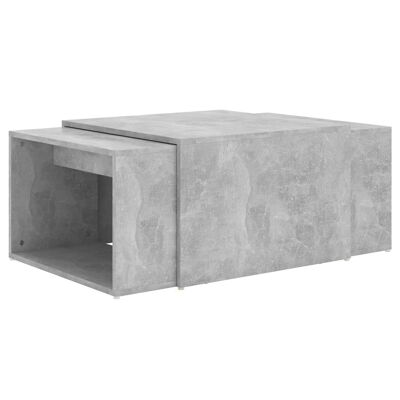 Set tavolo da salone 3 pezzi 60x60x30 cm in cemento