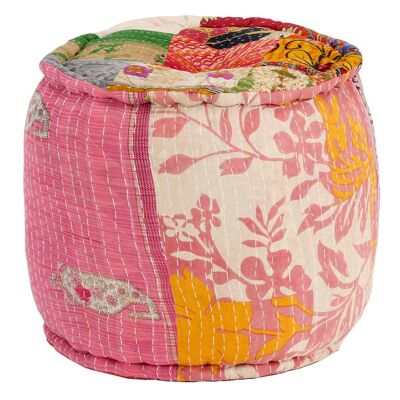 Patchwork in tessuto 3-delige Poef-en tapijtset