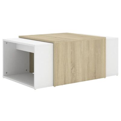 Set tavolo da salone 3 pezzi 60x60x30 cm bianco a Sonoma