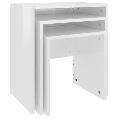 Set tavolo da salone 3 pezzi spaanplaat hoogglans con 1
