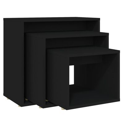 3-delige Tafeltjesset spaanplaat nero 2