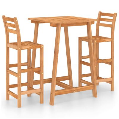 Tuinbarset de 3 piezas de acaciahout macizo