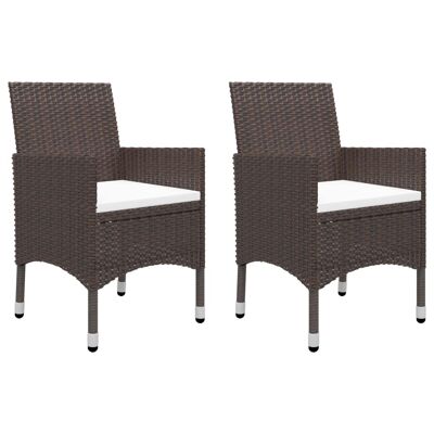 3-piece garden set brown 24