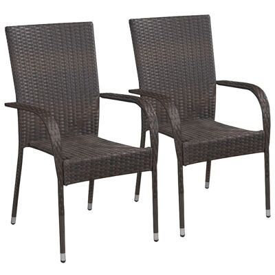 3-piece garden set brown 25