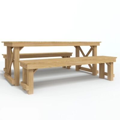 3-delige Tuinset geïmpregneerd grenenhout 2