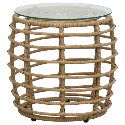 3-piece bistro set poly rattan eikenkleurig