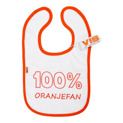 Babero 100% ORANJEFAN Naranja-Blanco