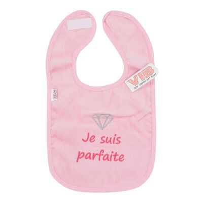 Bib Je suis parfaite Pink