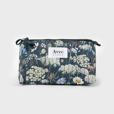 Petite trousse de toilette à imprimé Fleurs Sauvages