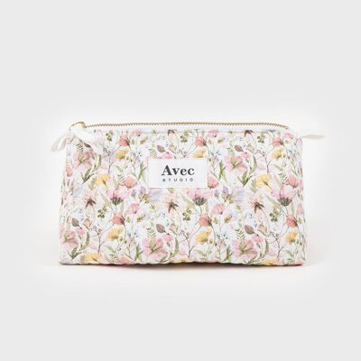 Petite trousse de toilette à imprimé fleurs de printemps