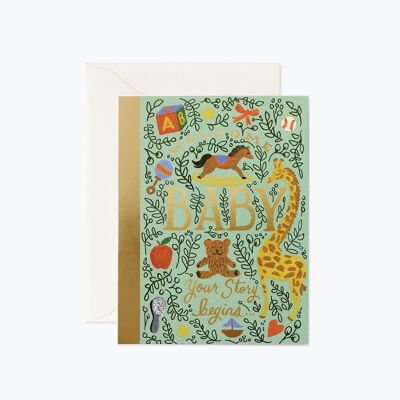 Tarjeta Postal Nacimiento Storybook Baby - Rifle Paper
