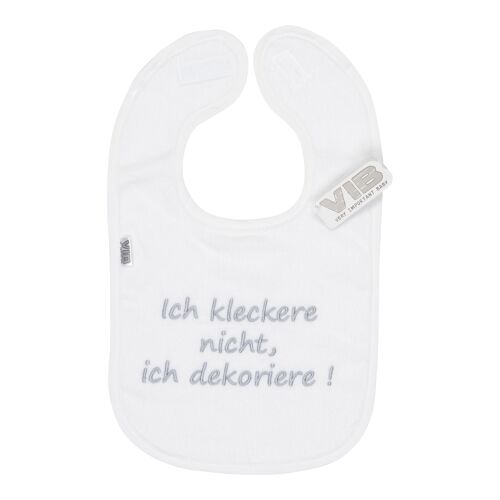 Bib Ich kleckere nicht, ich dekoriere White