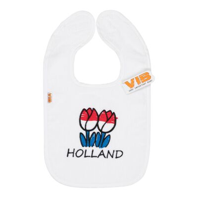 Bavaglino Holland con Tulipani Bianchi