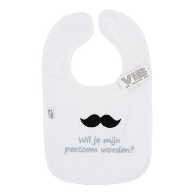 Bib Wil je mijn peetoom worden? White