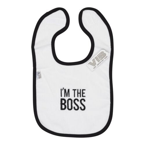 Bib I'M THE BOSS White