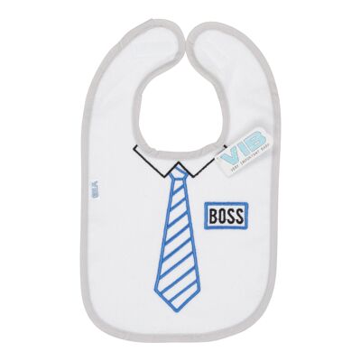 Bib BOSS with tie White