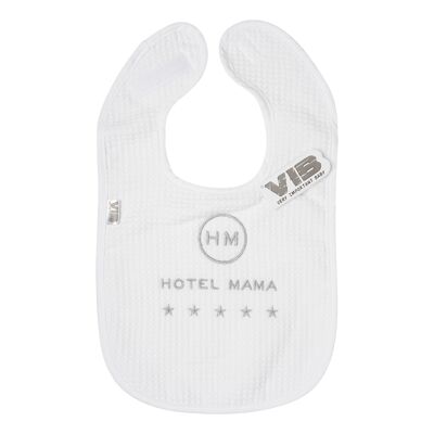 Bavaglino Hotel Mama (HM) Waffle bianco a 5 stelle