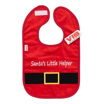 Bib Santa's Little Helper with Belt Red