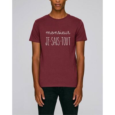 MR I KNOW EVERYTHING - T-shirt Bordeaux