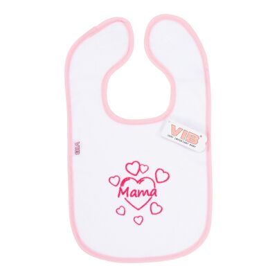 Bib Mama White-Pink