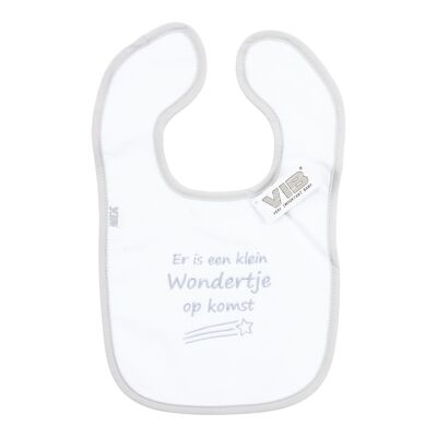 Bib Er is een klein wondertje op komst White-Grey